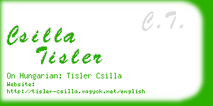 csilla tisler business card
